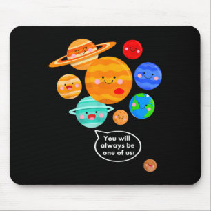 Plane Funny Cartoon Planets Never Forget  Mouse Pad