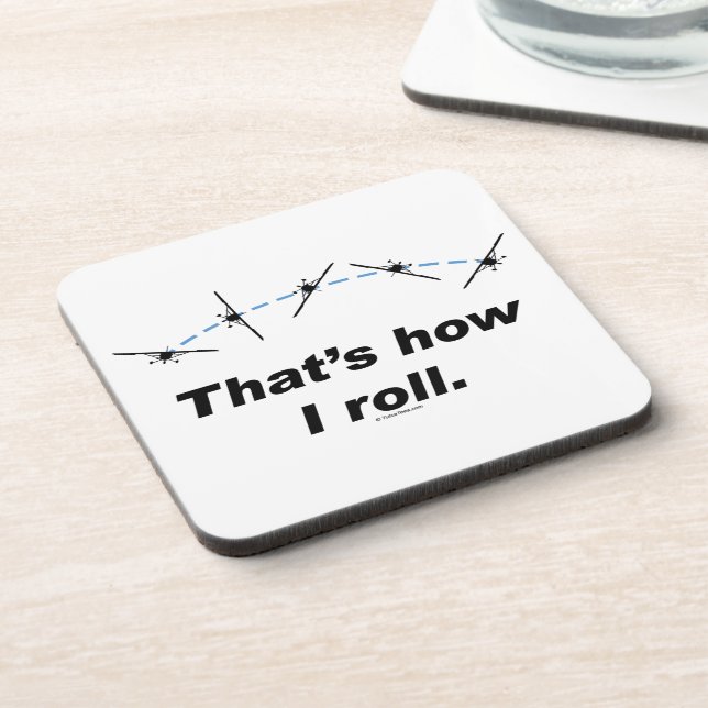Plane How I Roll Beverage Coaster (Left Side)
