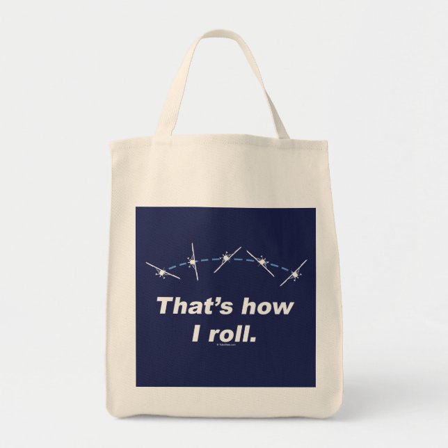 Plane How I Roll Tote Bag (Front)