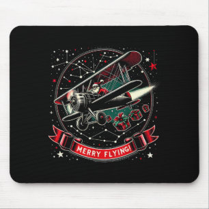 Plane Lot Ugly Christmas Sweater Airplane Operator Mouse Pad