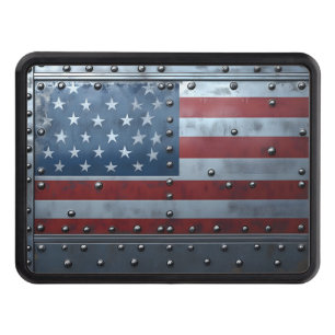 Plane panel American flag hitch cover