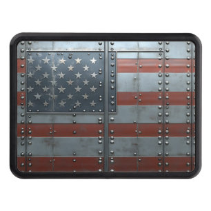 Plane panel American flag hitch cover