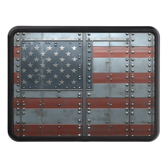 Plane panel American flag hitch cover (Front)