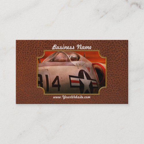 Plane - Pilot - Airforce - Go get em Tiger Business Card Template