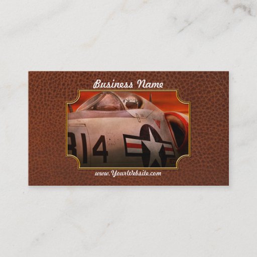 Customizable Plane - Pilot - Airforce - Go get em Tiger Business Card Template