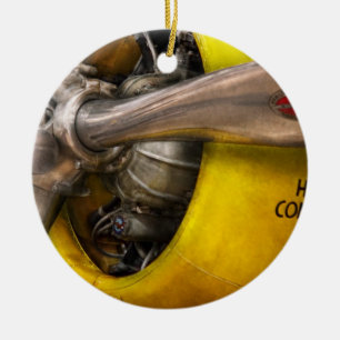 Plane - Pilot - Prop - Twin Wasp Ceramic Ornament