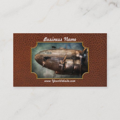 Customizable Plane - Pilot - The flying cloud Business Card Template