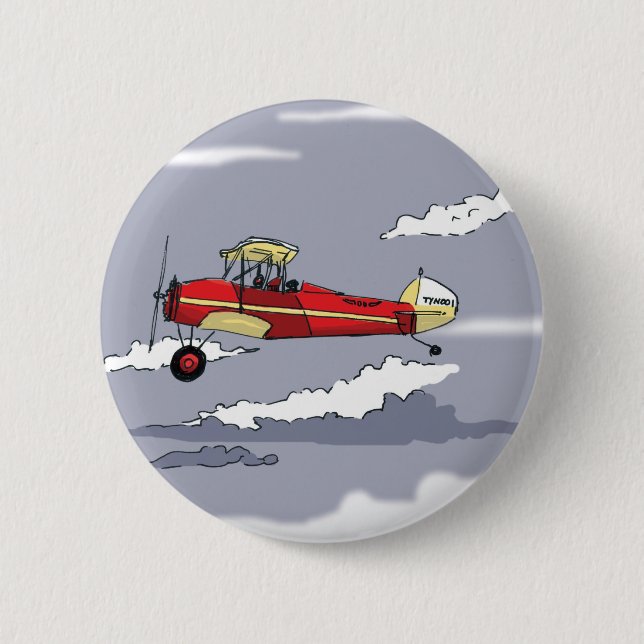 plane pinback button (Front)