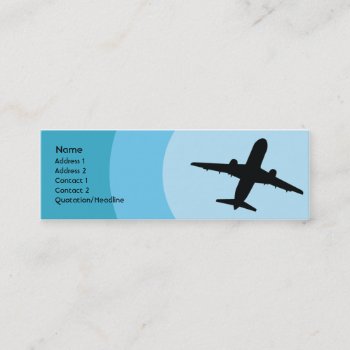 Plane - Skinny Mini Business Card by ZazzleProfileCards at Zazzle