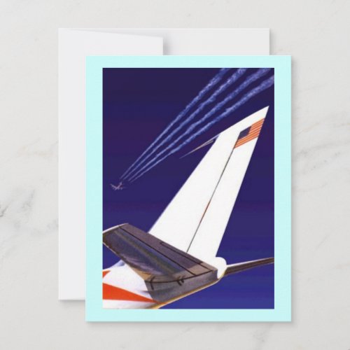 PLANE TAILS  TRAILS PARTY INVITATION EZ2CUSTOMIZE