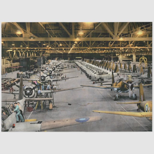 Plane - The world's fastest production line 1942 Tissue Paper (Front)