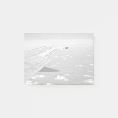 Plane Themed Grayscale Airplane Wings Flying Over Post_it Notes