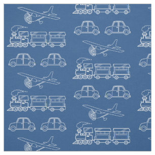 Plane, Train and Car Design ~ editable background Fabric