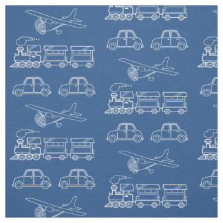 Plane, Train and Car Design ~ editable background Fabric
