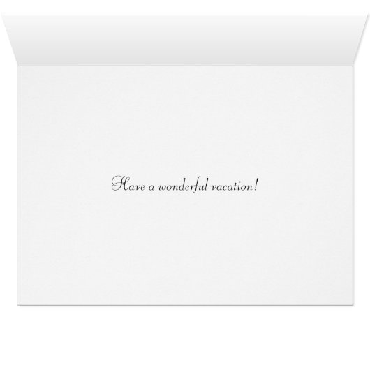 Plane Travel Bon Voyage Card (Inside Horizontal (Bottom))