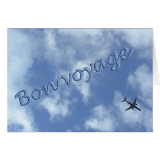 Plane Travel Bon Voyage Card