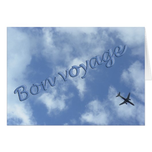Plane Travel Bon Voyage Card (Front Horizontal)