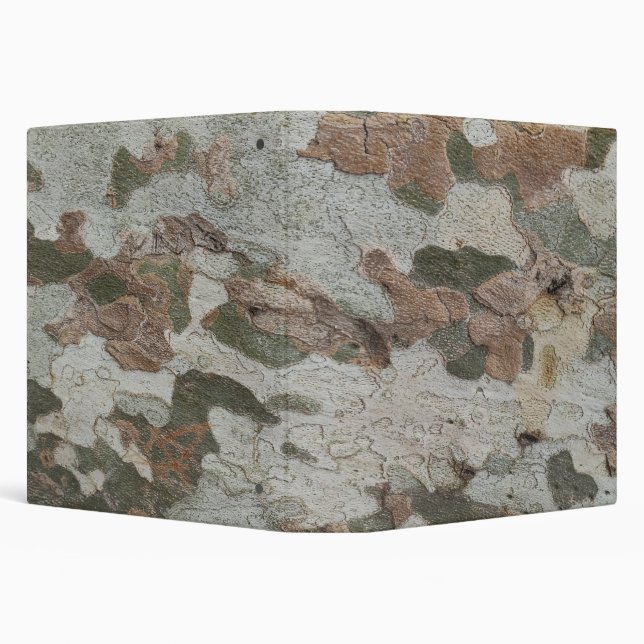Plane tree camouflage looks bark pattern 3 ring binder (Background)