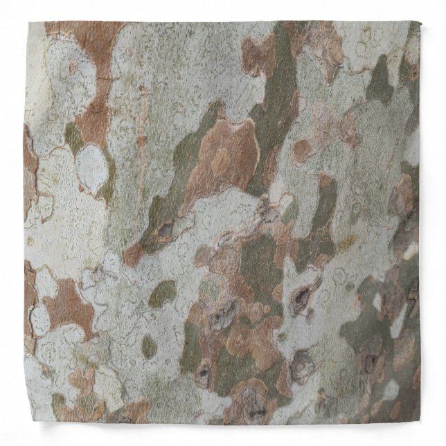 Plane tree camouflage looks bark pattern bandana (Front)