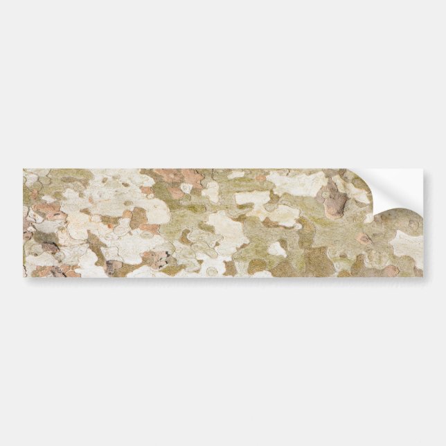 Plane tree camouflage looks bark pattern bumper sticker (Front)