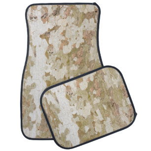 Plane tree camouflage looks bark pattern car floor mat