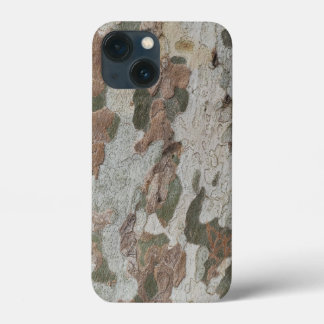 Plane tree camouflage looks bark pattern iPhone 13 mini case