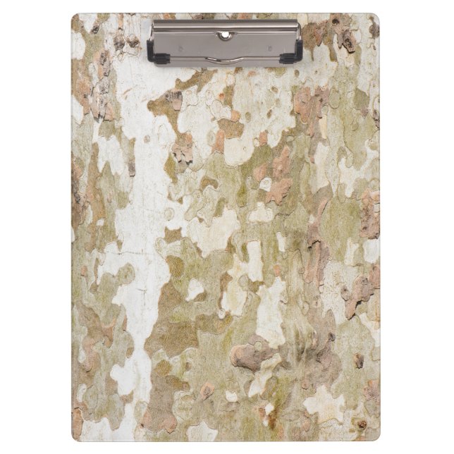 Plane tree camouflage looks bark pattern clipboard (Front)