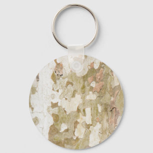 Plane tree camouflage looks bark pattern keychain