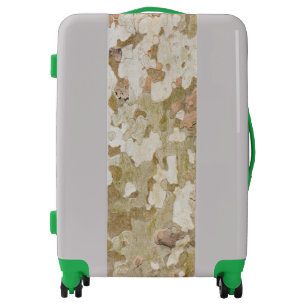 Plane tree camouflage looks bark pattern luggage