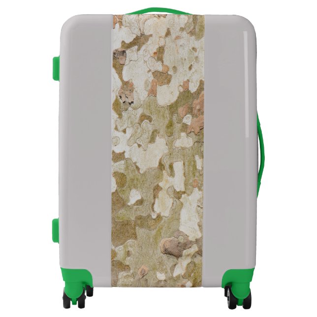 Plane tree camouflage looks bark pattern luggage (Front)