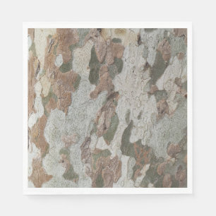 Plane tree camouflage looks bark pattern napkins
