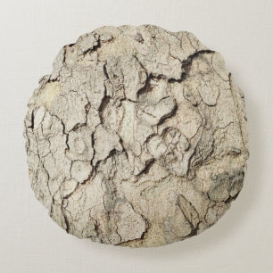 Plane tree camouflage looks bark pattern round pil pillow