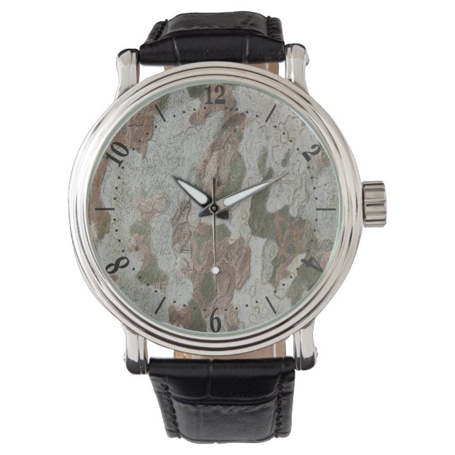 Plane tree camouflage looks bark pattern watch (Front)