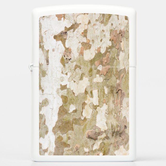 Plane tree camouflage looks bark pattern zippo lighter (Front)