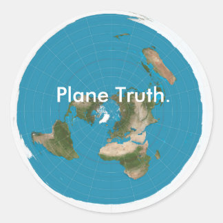 "Plane Truth." Classic Round Glossy Sticker