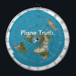 "Plane Truth" Dart Board<br><div class="desc">Size Up Your Favorite Countries On This State-Of-The Art Azimuthal Equidistant Flat Earth Dart Board. The Arctic Is Your Target,  If You Hit Antarctica Try Again. Try It Today,  It's 100% Guaranteed To Entice Revelations Of Reality.</div>