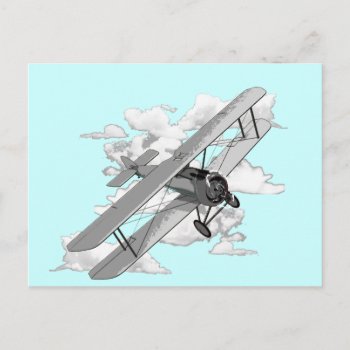 Plane Vintage Postcard by packratgraphics at Zazzle