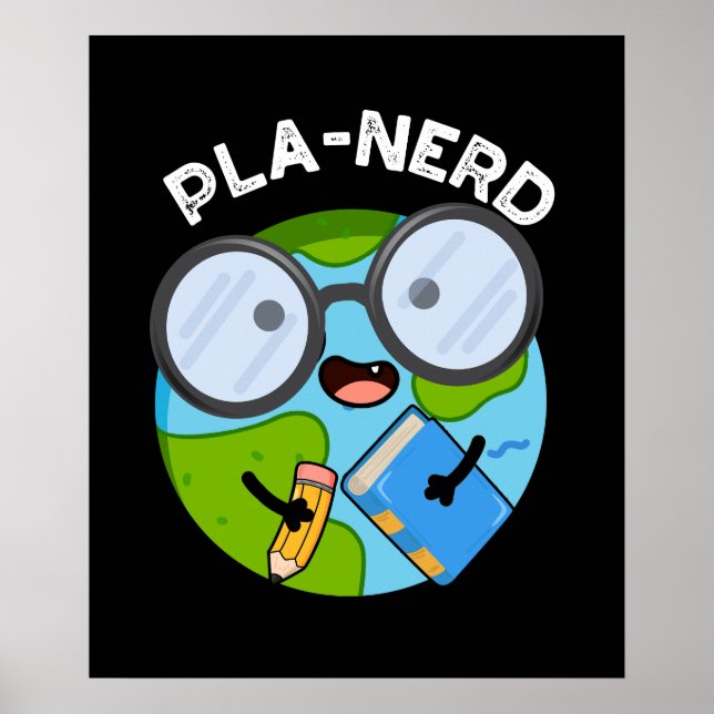 Planerd Funny Planet Puns Dark BG Poster (Front)