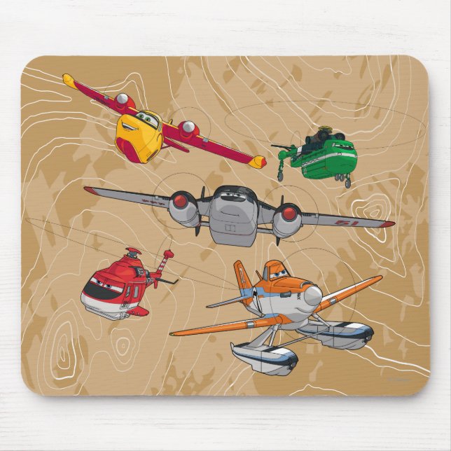 Planes Group Mouse Pad (Front)