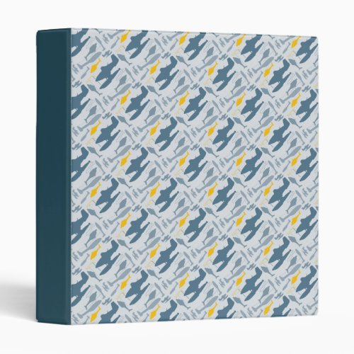 Planes Silhouettes Pattern 3 Ring Binder