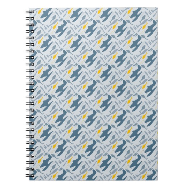Planes Silhouettes Pattern Notebook (Front)