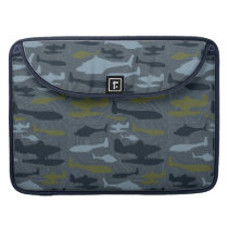 Planes Silhouettes Topographical Pattern MacBook Pro Sleeve