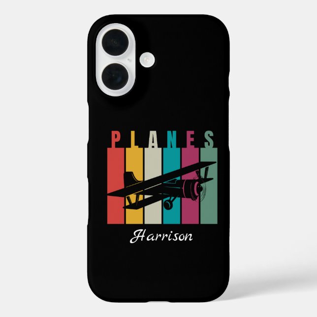 Planes,Typography,Aviation,Minimalist,Personalized Case-Mate iPhone Case (Back)