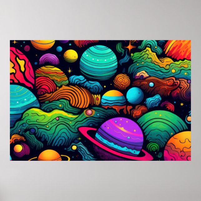 Planet background LARGE Poster (Front)