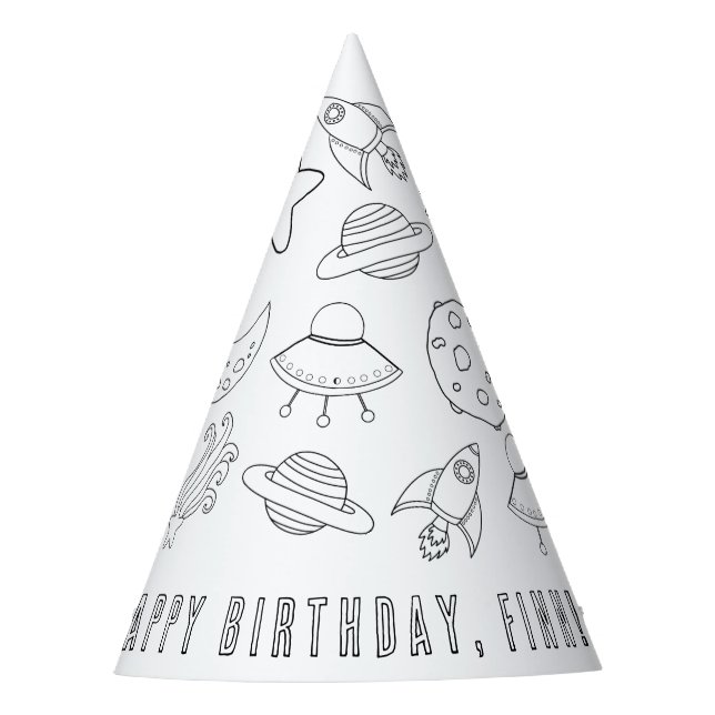 Planet Birthday Party Hat (Front)