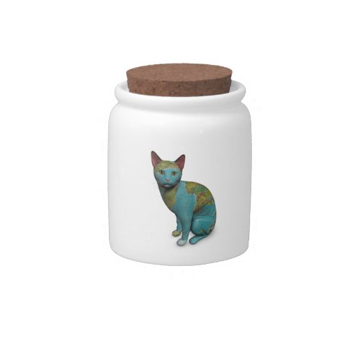 Planet Cat Candy Jar