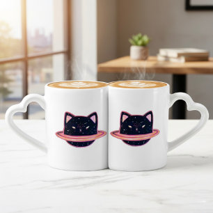 Planet Cat Coffee Mug Set