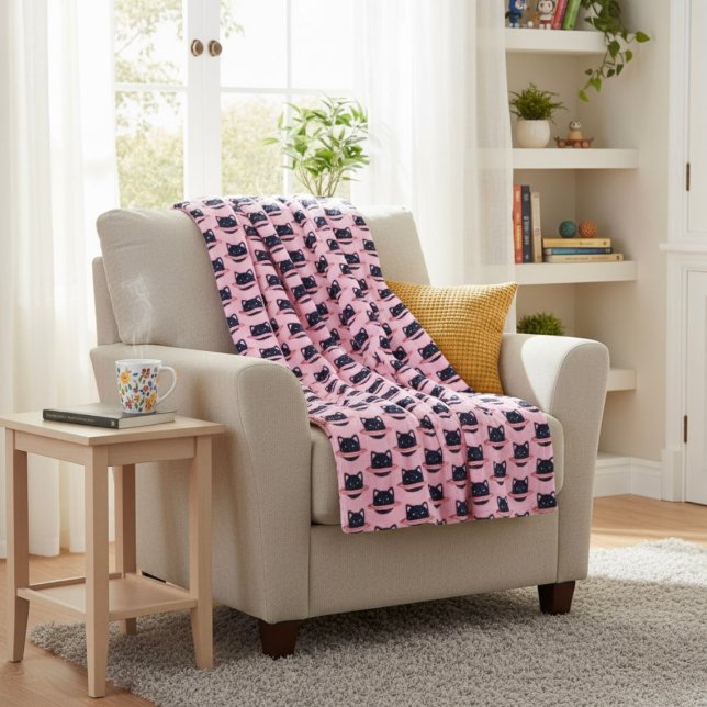 Planet Cat Fleece Blanket (Creator Uploaded)