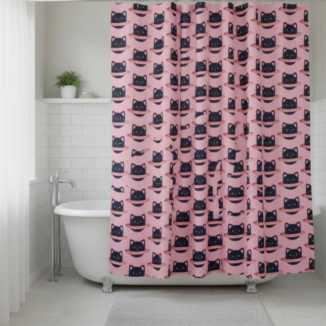 Planet Cat Shower Curtain (Creator Uploaded)