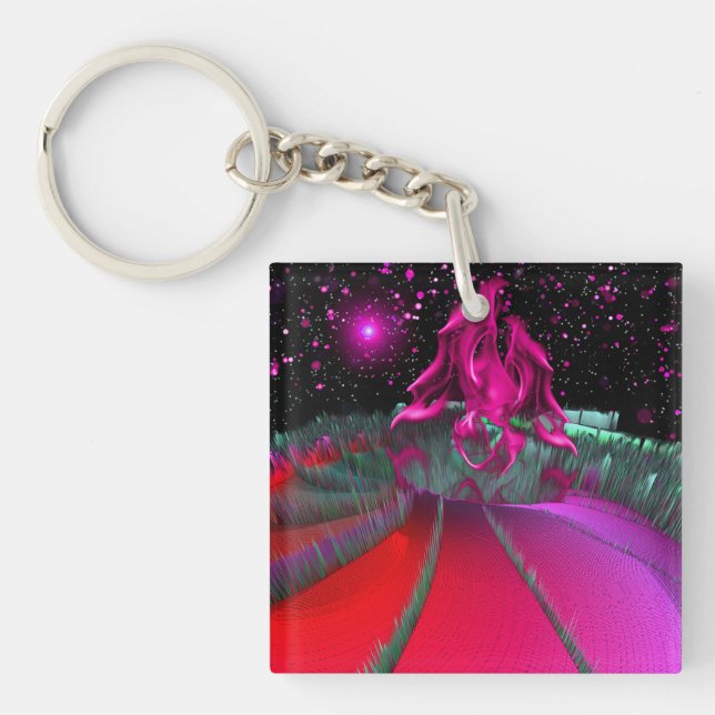 Planet Chlorboniev Pink Keychain (Front)